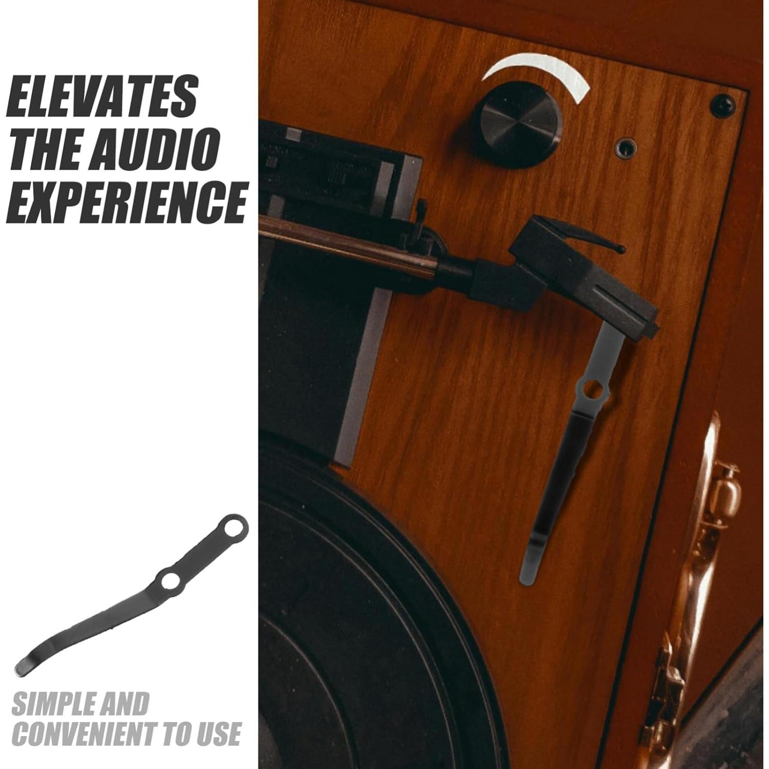 Brazo de Tono de Metal VICASKY para Tocadiscos - Negro