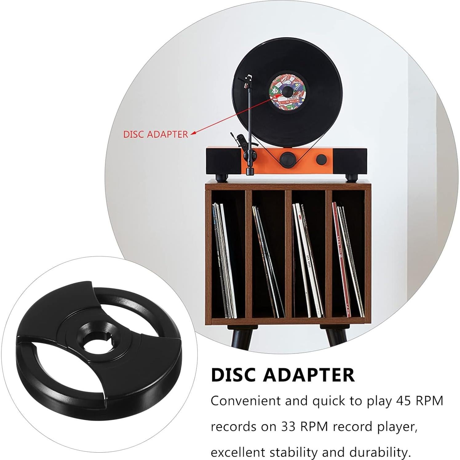 Adaptador Convertidor de Discos Tofficu 45 a 33 RPM