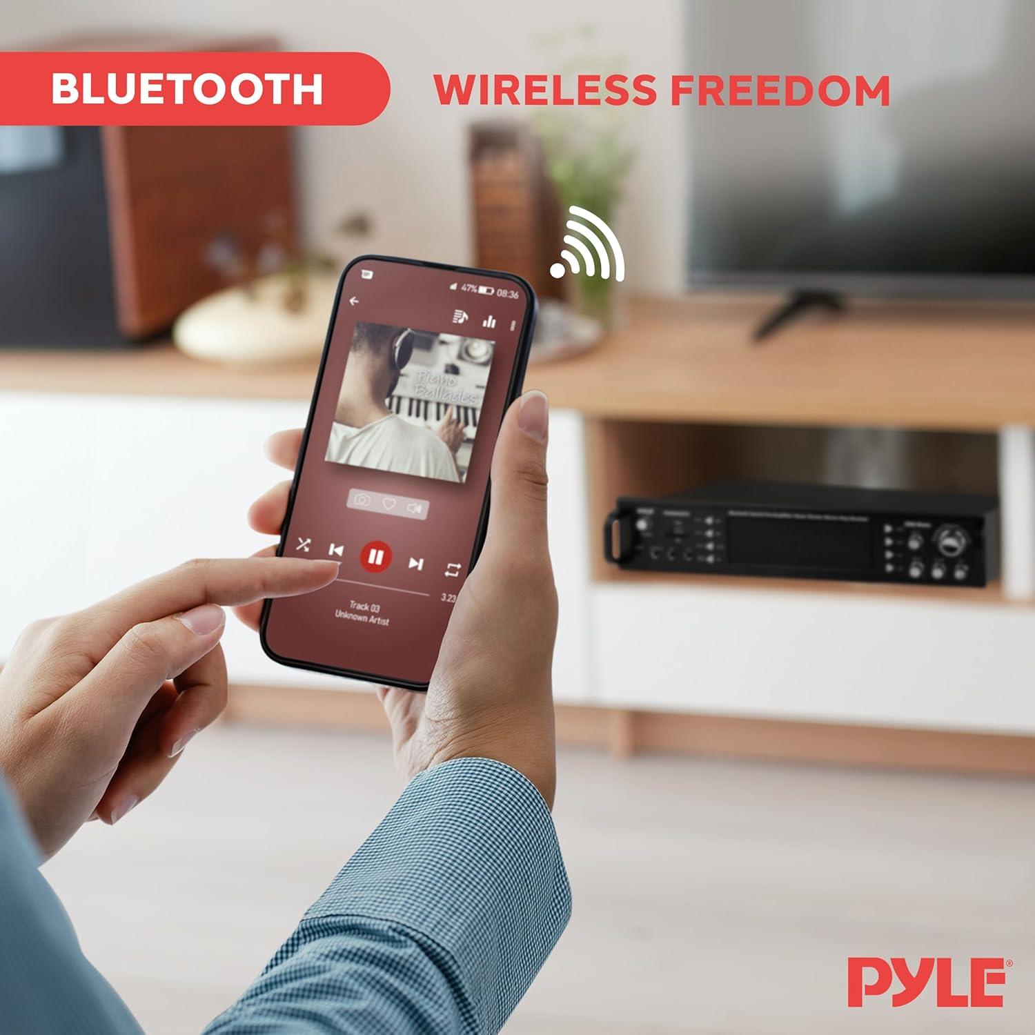 Amplificador de Potencia Pyle P2203ABTU - 2000W Bluetooth 4 Canales
