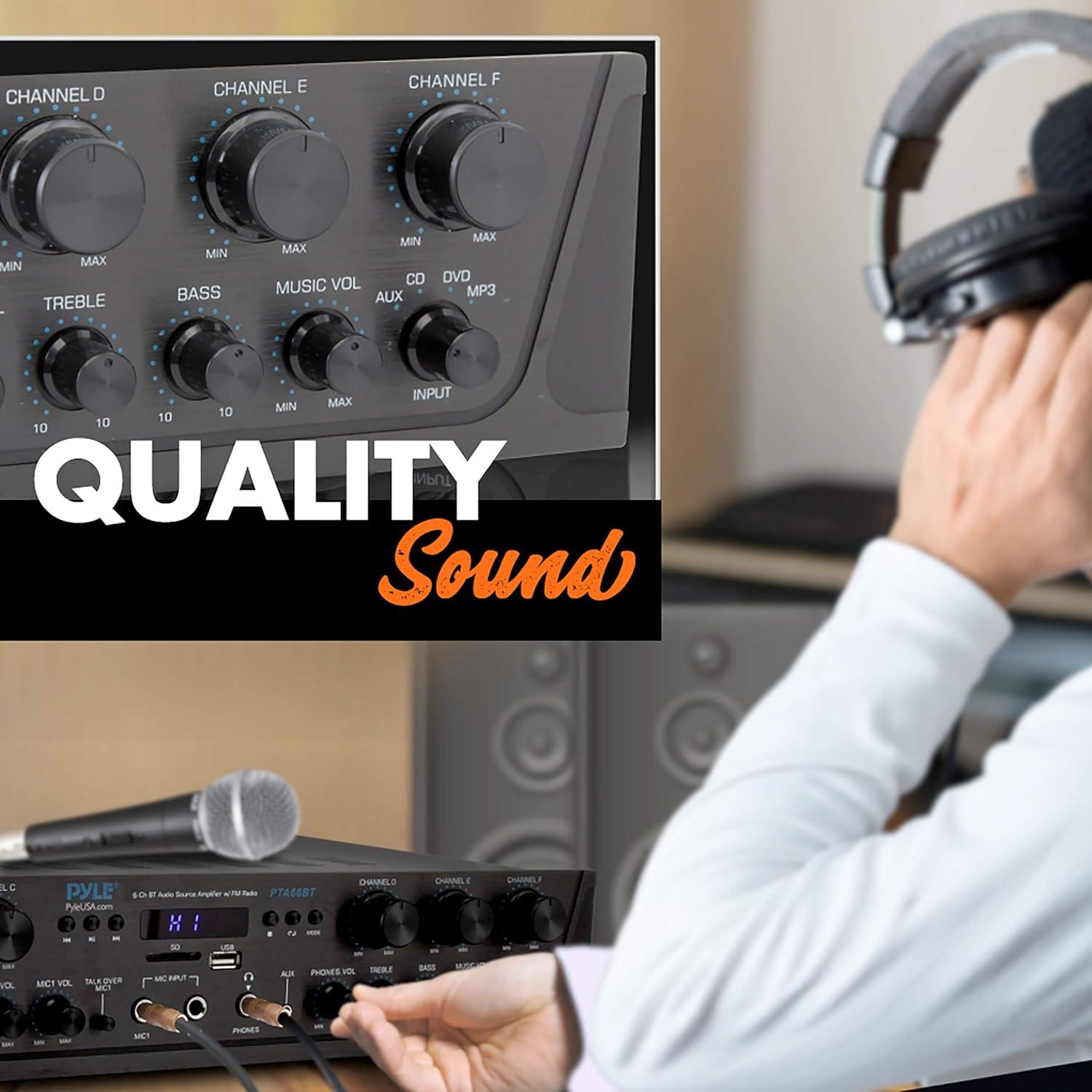 Amplificador de Audio Inalámbrico Pyle PTA66BT.6 600W 6 Canales