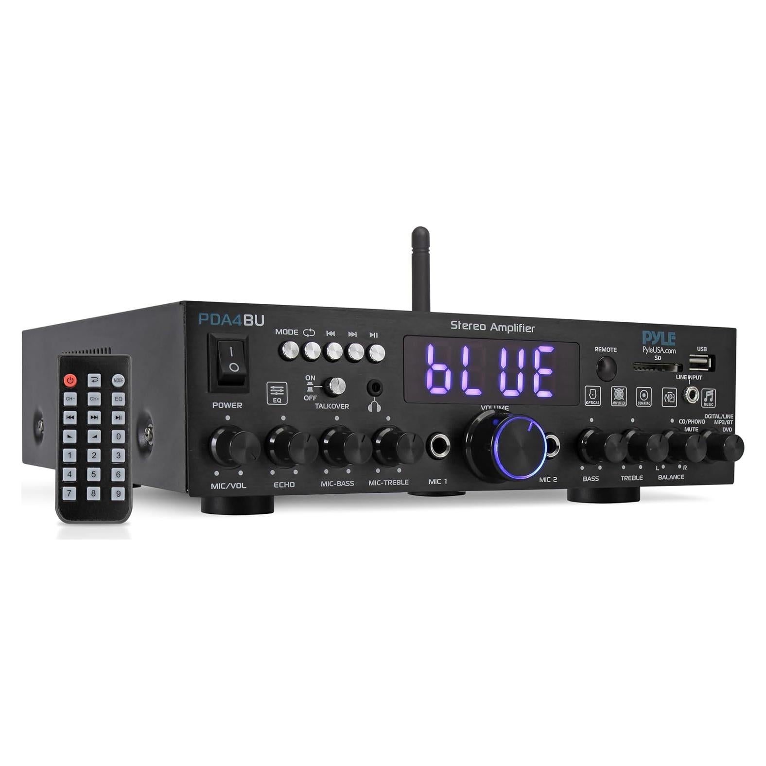 Amplificador Estéreo Inalámbrico Pyle PDA4BU 200W Bluetooth