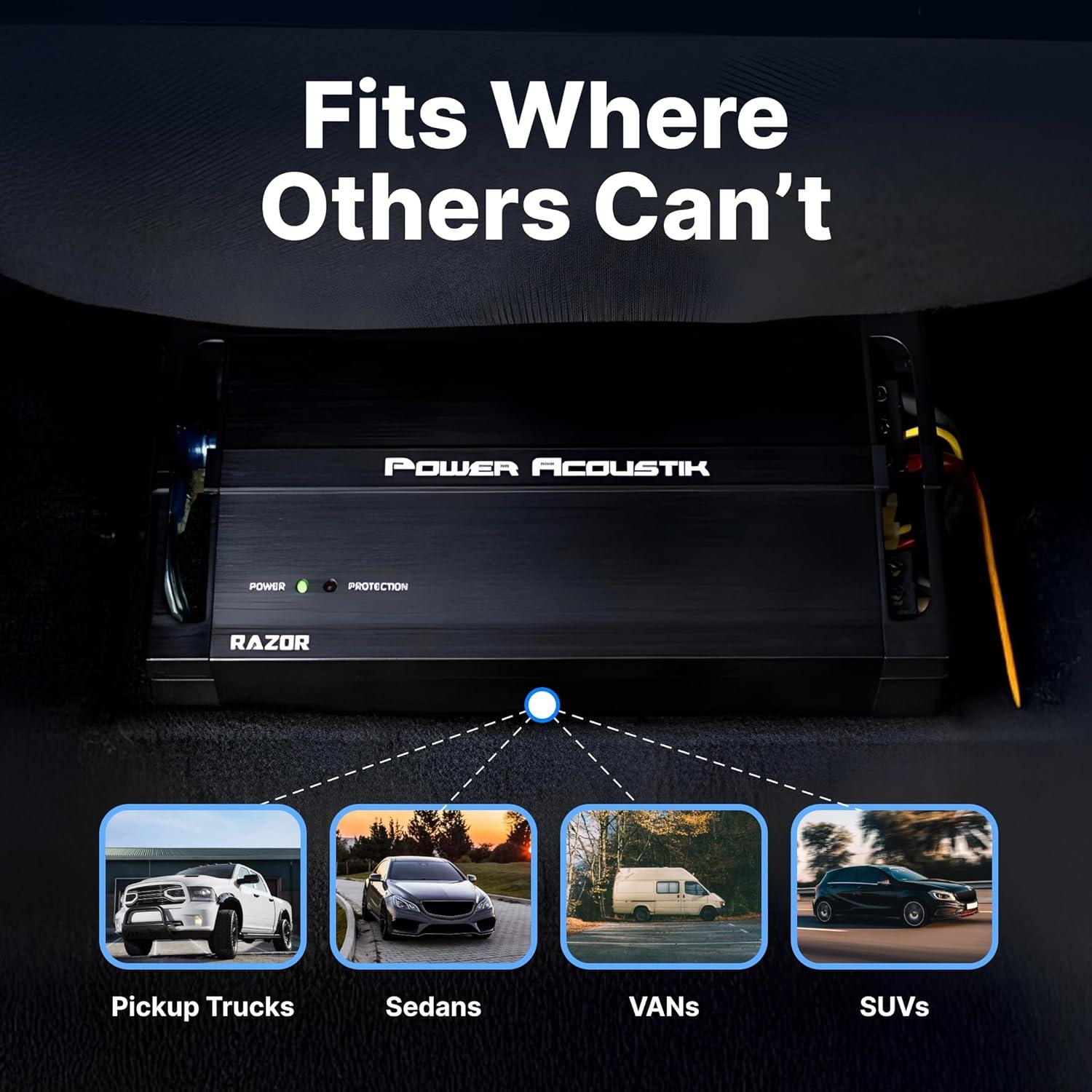 Amplificador de audio Power Acoustik RZ4-1200D 1200W 4 Canales