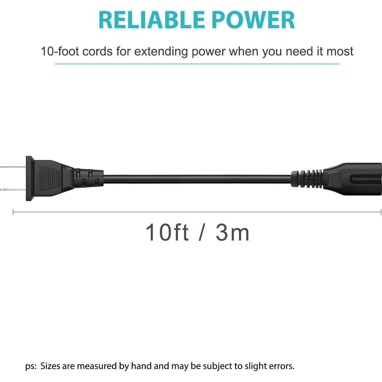 Cable de Alimentación 3.05m para Altavoces Sony y TV Samsung