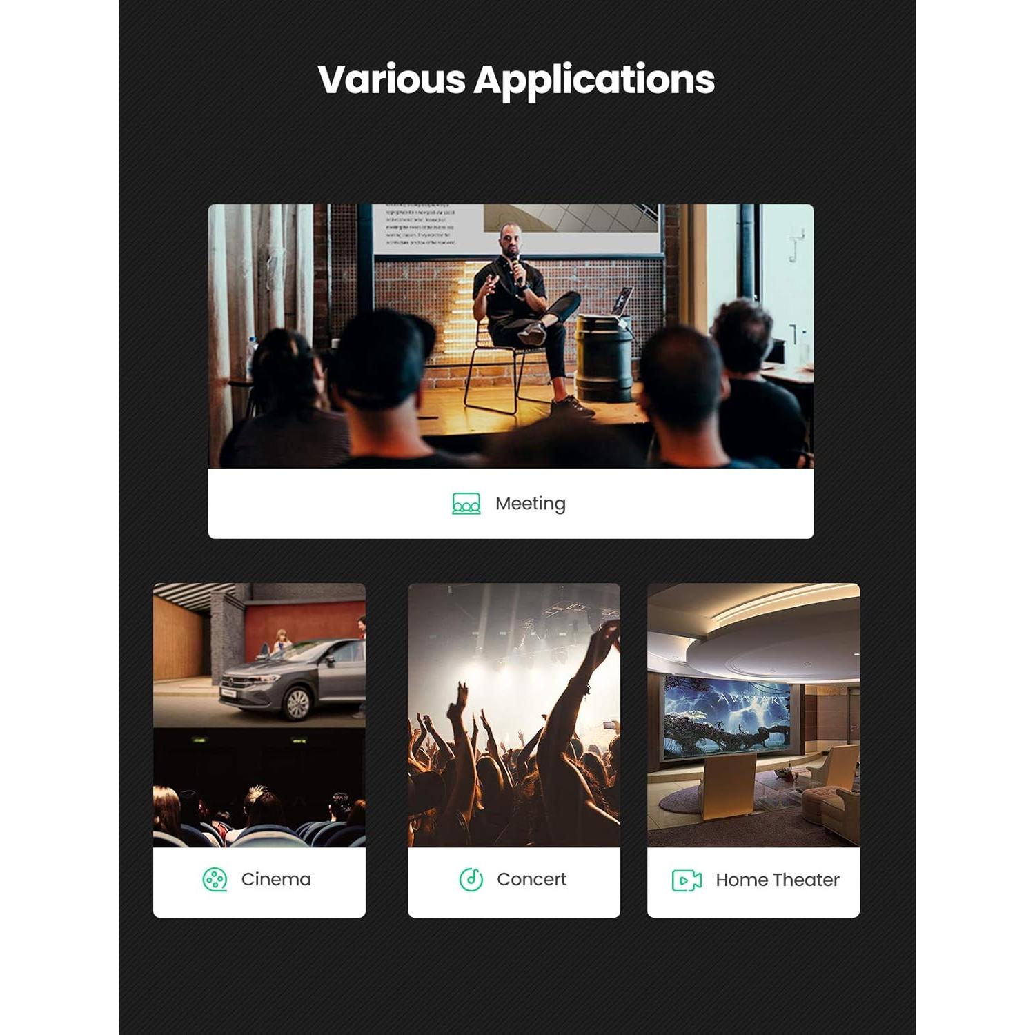 Cable de Audio Estéreo UGREEN 3.5mm a 2 RCA 1.0m Trenzado