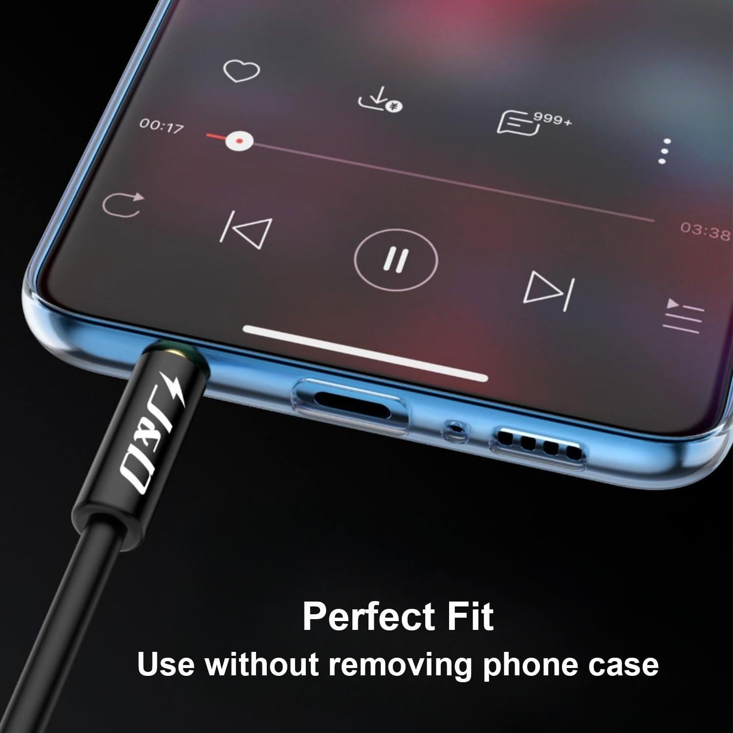 Cable de Audio Estéreo J&D 3.5mm a 2 RCA 3.05m Dorado