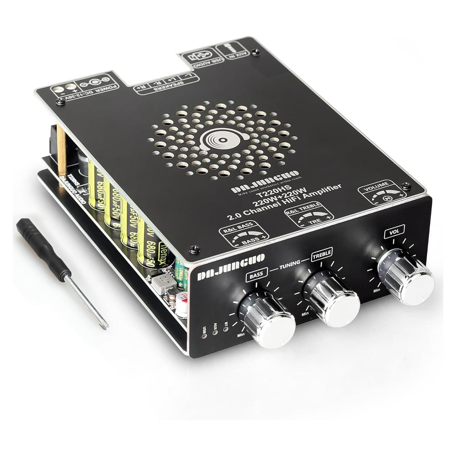 Placa Amplificador DAMGOO T220HS 440W Bluetooth 5.2 AUX