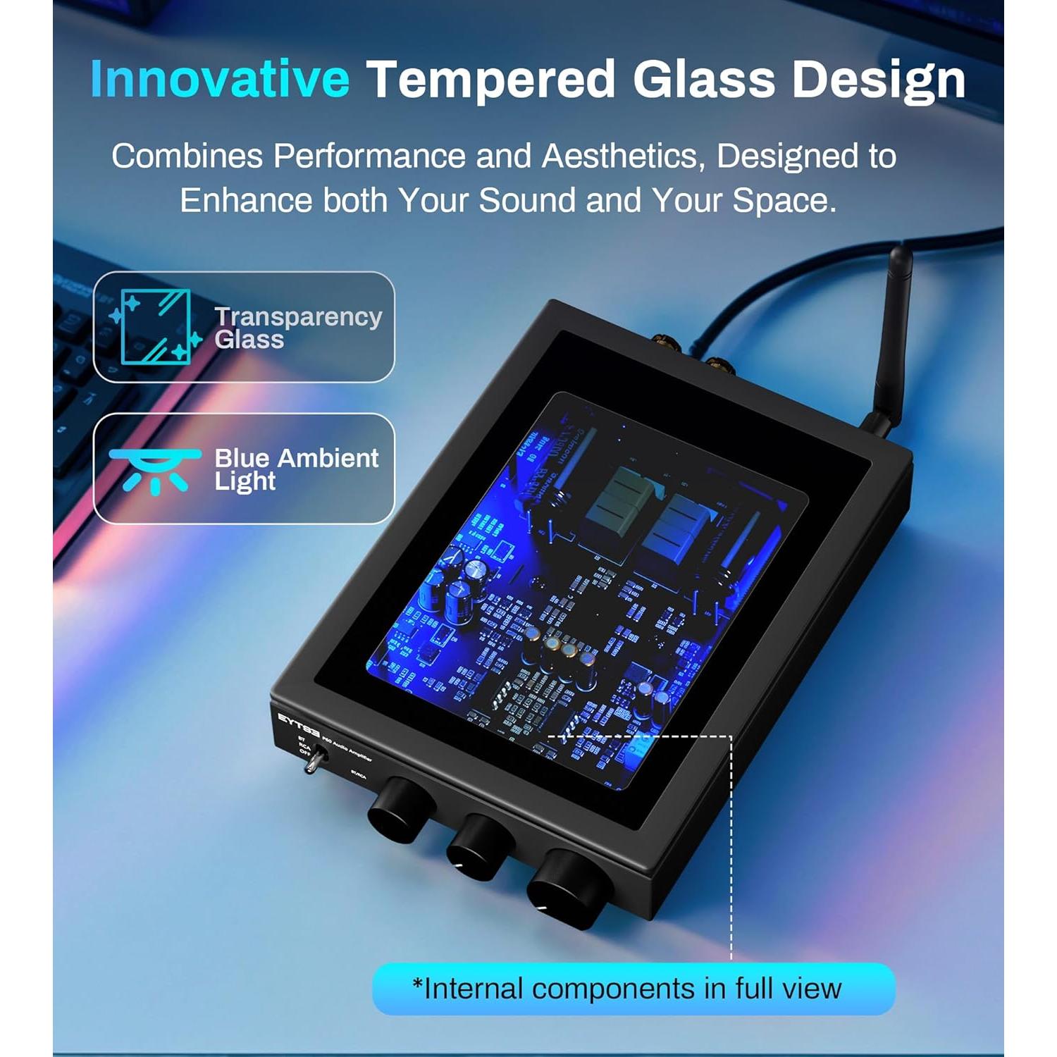 Amplificador Estéreo Bluetooth EYTSE P60 600W 2 Canales