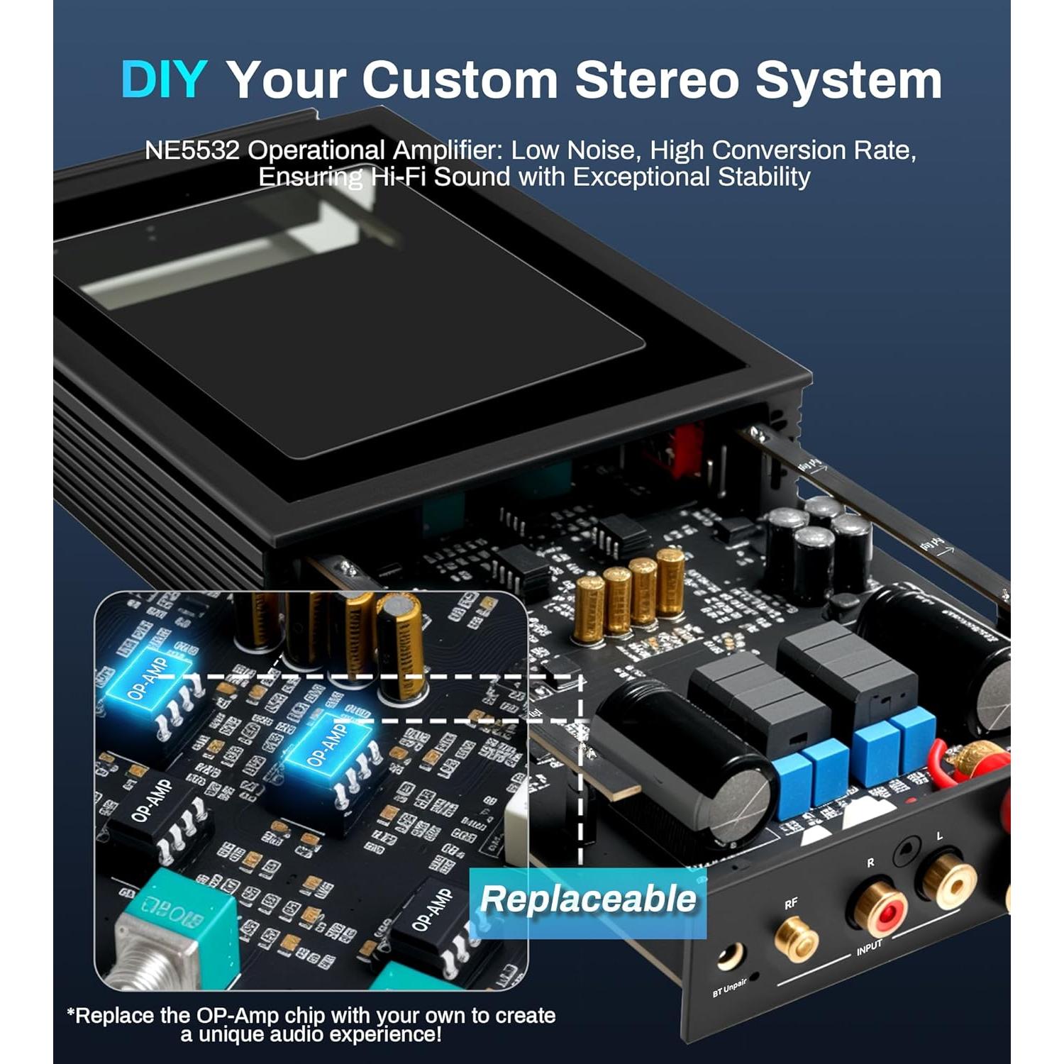 Amplificador Estéreo Bluetooth EYTSE P60 600W 2 Canales