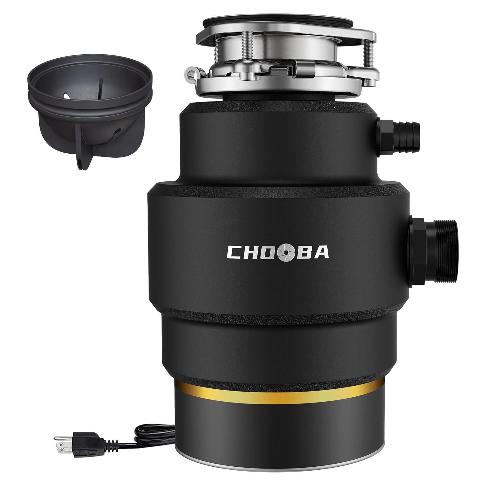 Triturador de Basura Chooba 3/4HP Acero Inoxidable Negro