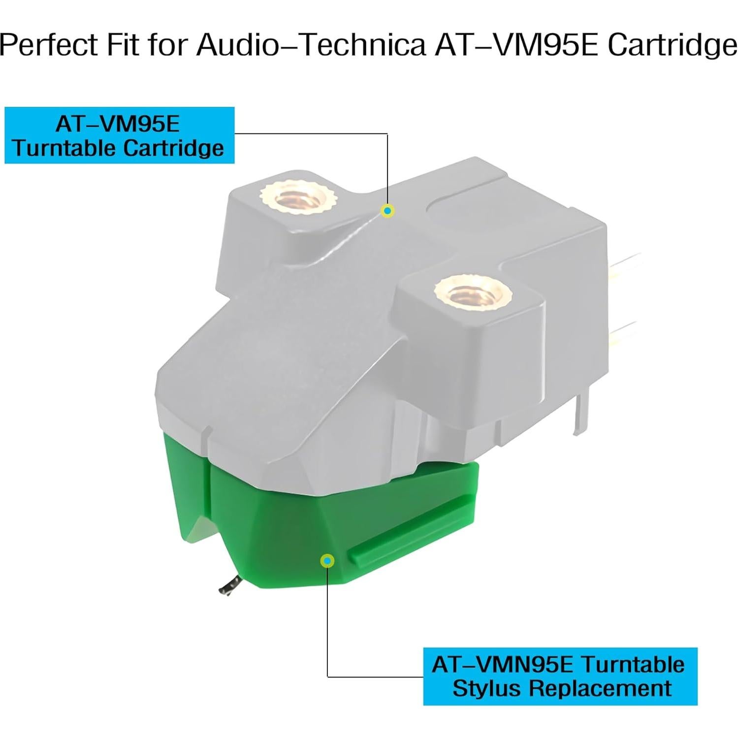 Aguja de Reemplazo AT-VMN95E + Cepillo Antiestático - Audio-Technica