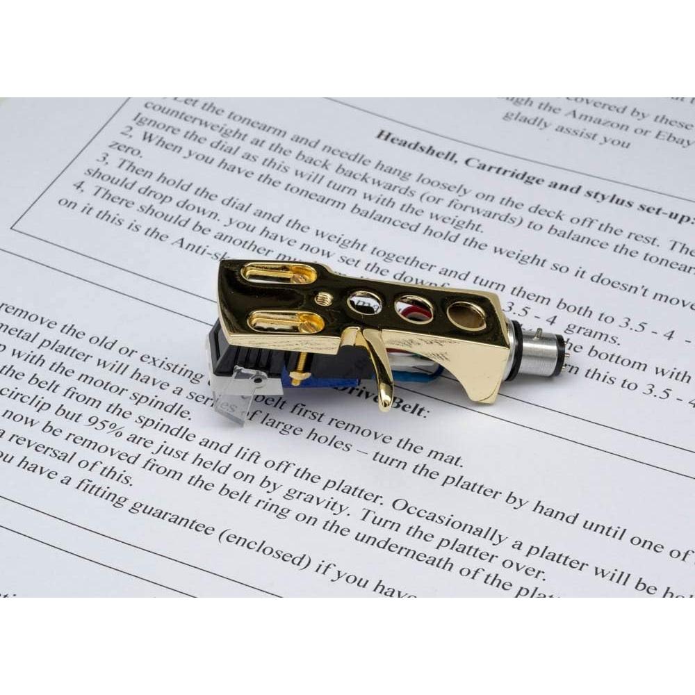 Cabezal Bañado en Oro con Cartucho M27BU para Tocadiscos SANSUI