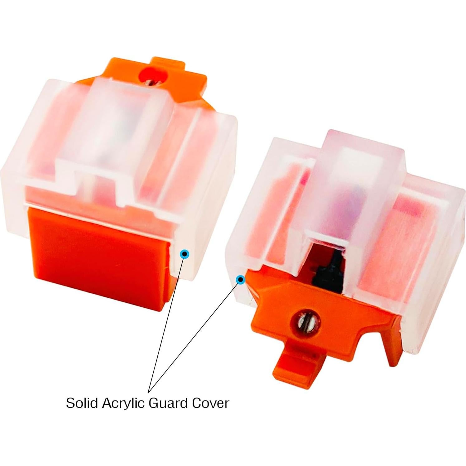 Agujas de Tocadiscos ATN3600L Naranjas + Cepillo - 2 PCS