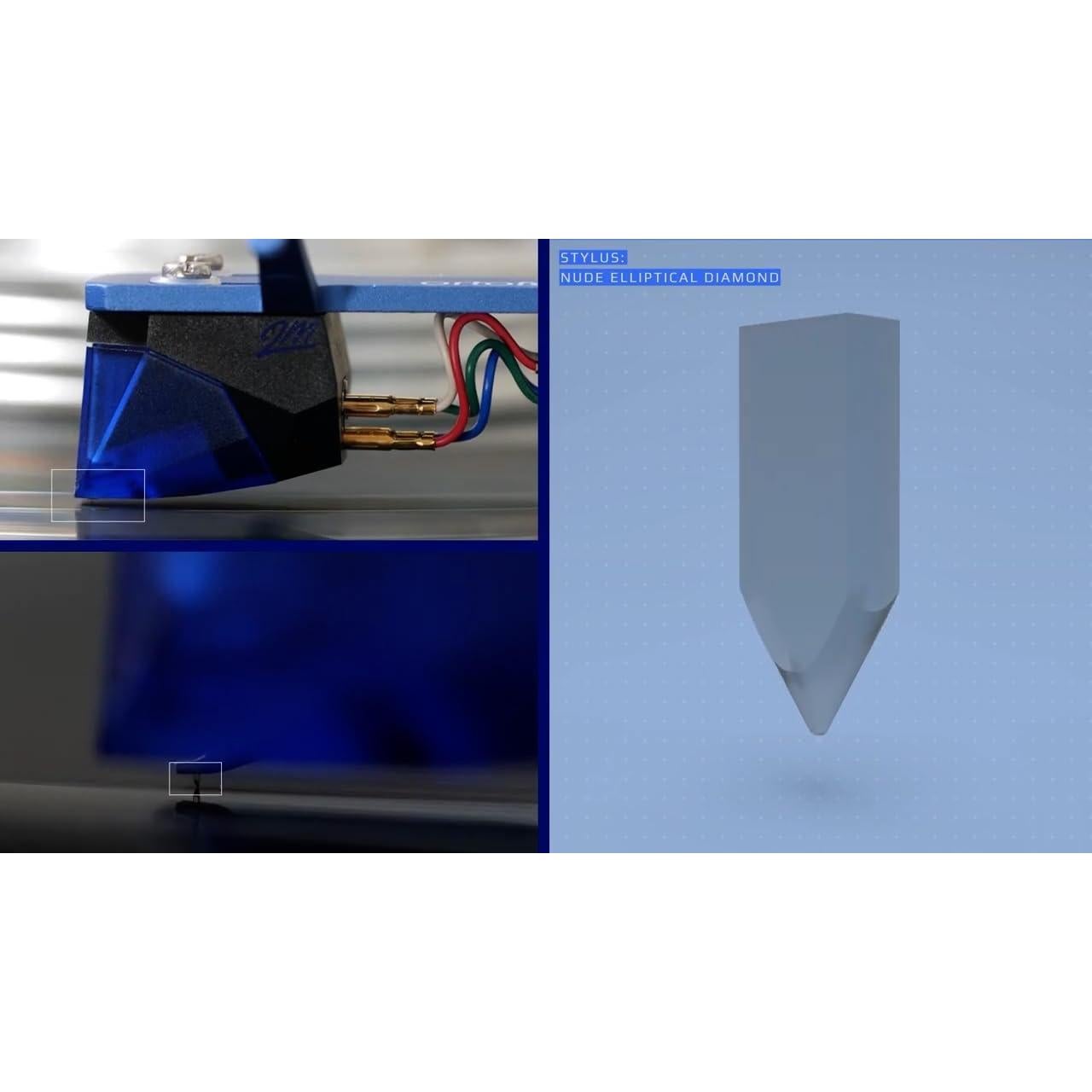 Pickup Ortofon 2M Azul Premontado en Cabezal Negro SH-4