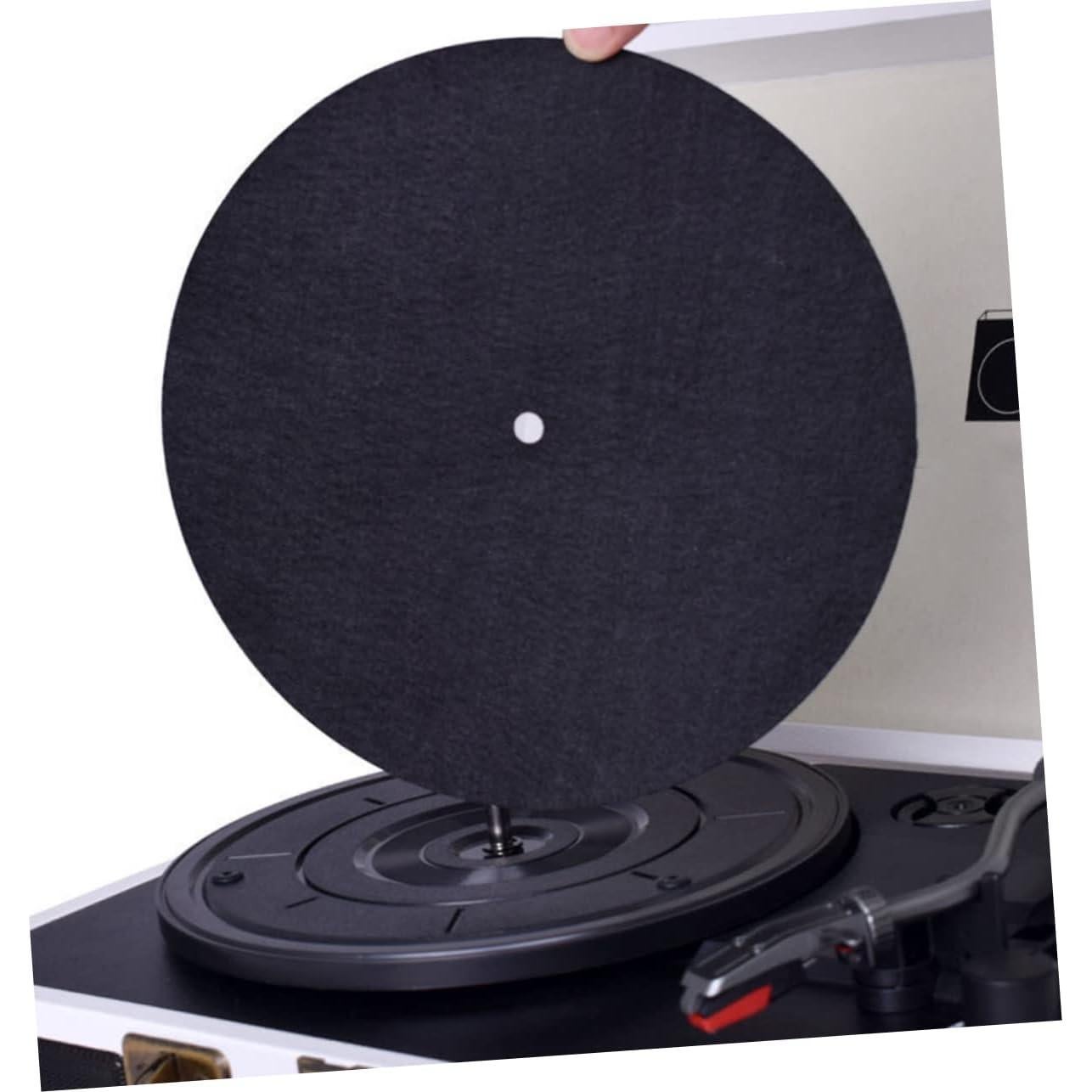 2 Almohadillas Protectores de Discos de Vinilo Fieltro 30cm