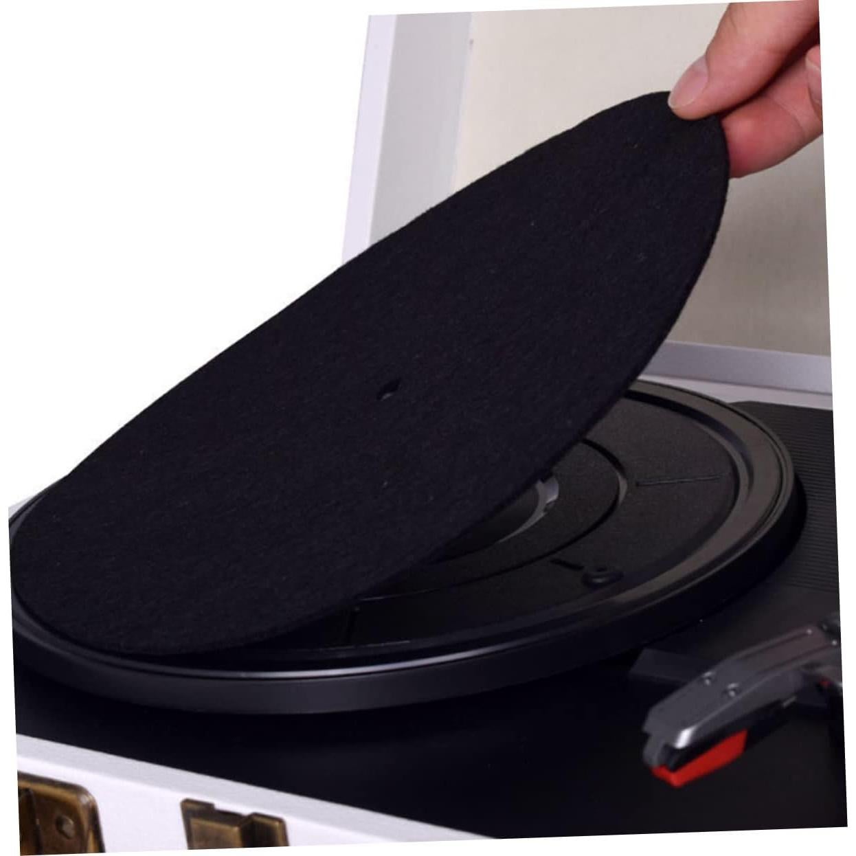 2 Almohadillas Protectores de Discos de Vinilo Fieltro 30cm