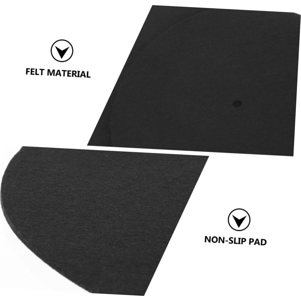 2 Almohadillas Protectores de Discos de Vinilo Fieltro 30cm