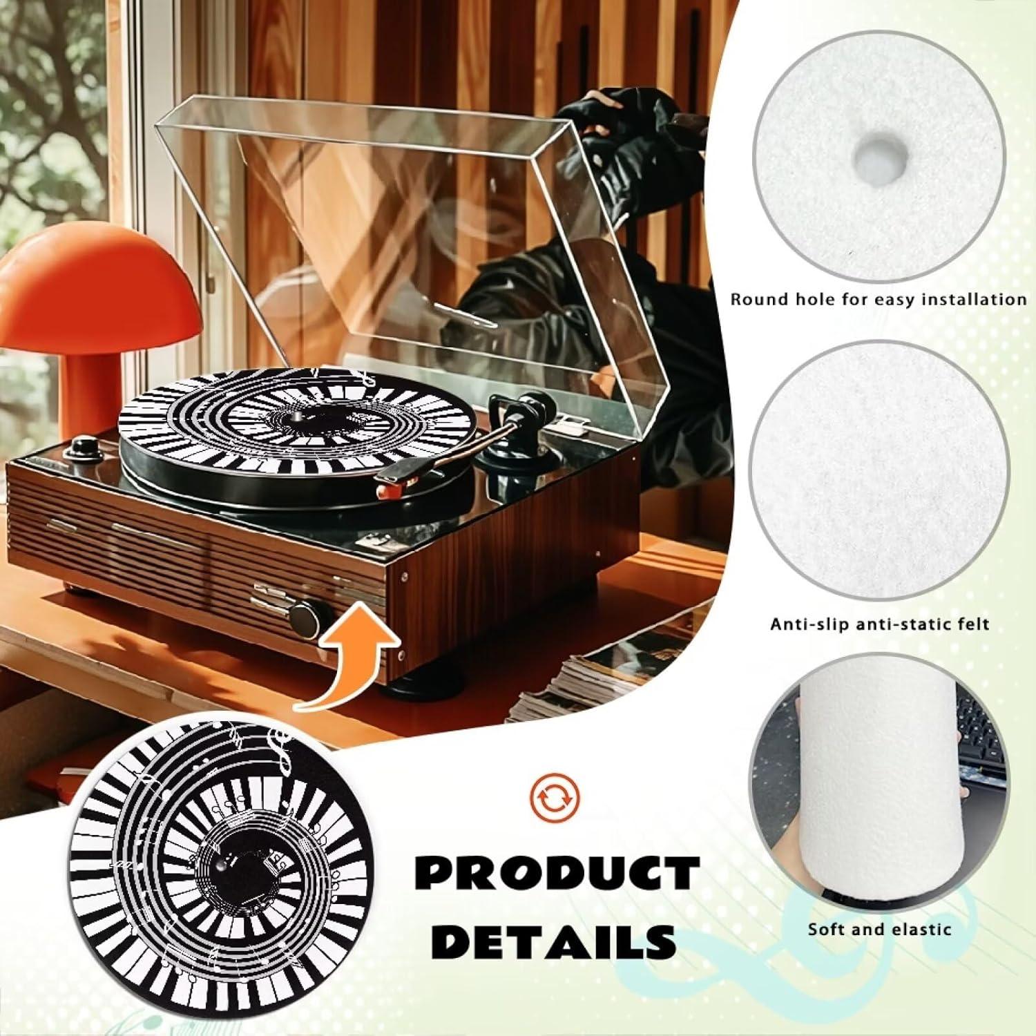 Alfombrilla de Giradiscos ZDCUSTOM 29.5 cm Antideslizante