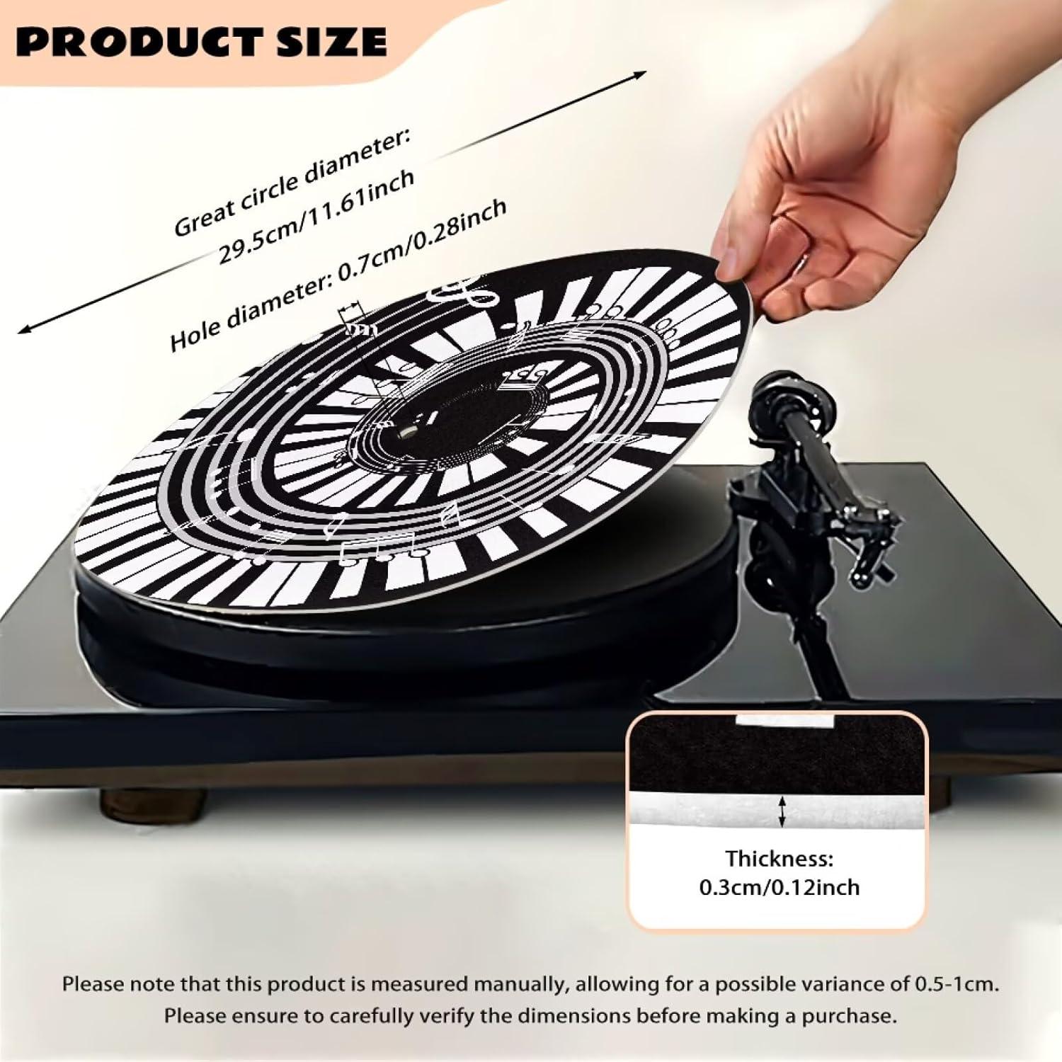 Alfombrilla de Giradiscos ZDCUSTOM 29.5 cm Antideslizante