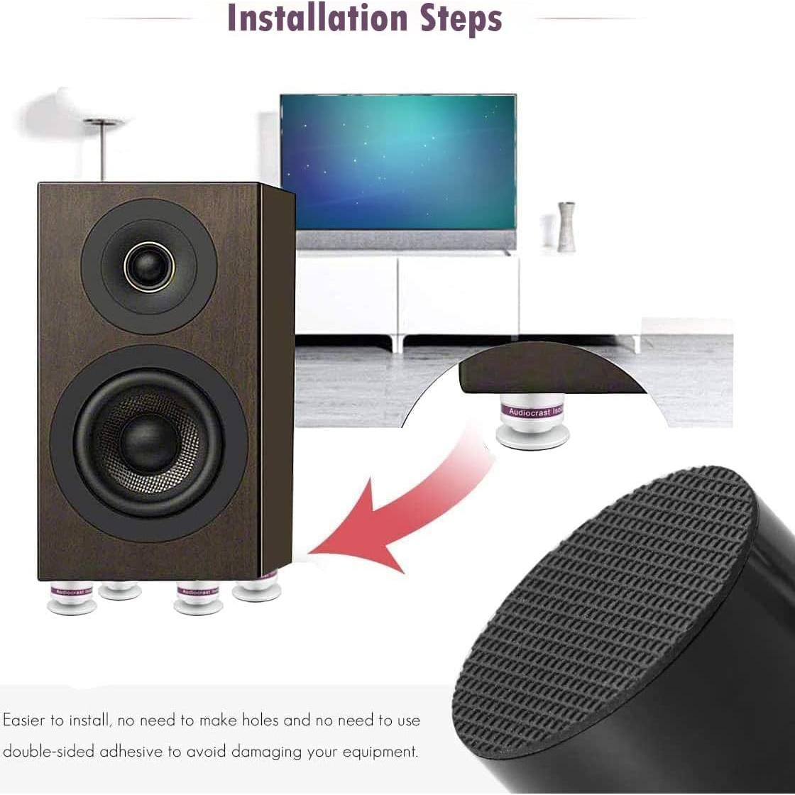 Aisladores de Altavoces Audiocrast IF03S - Picos Antivibración HiFi