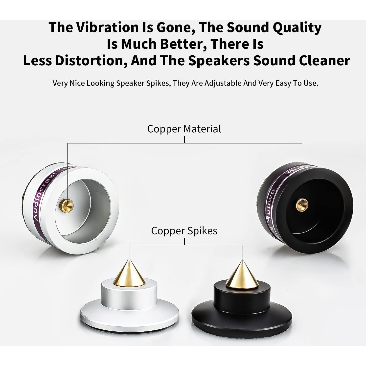 Aisladores de Altavoces Audiocrast IF03S - Picos Antivibración HiFi