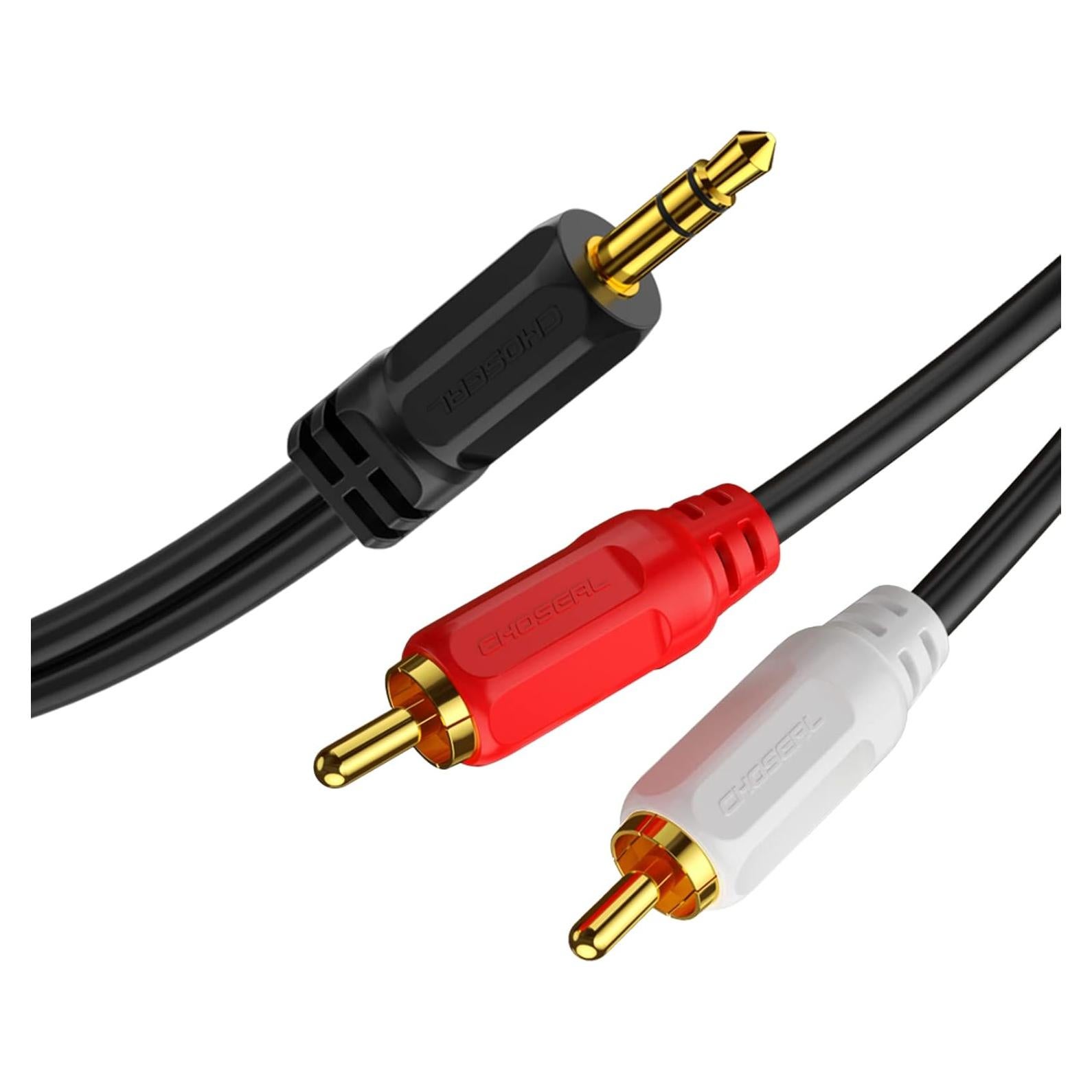 Cable de Audio CHOSEAL 2m 3.5mm a 2 RCA Hi-Fi