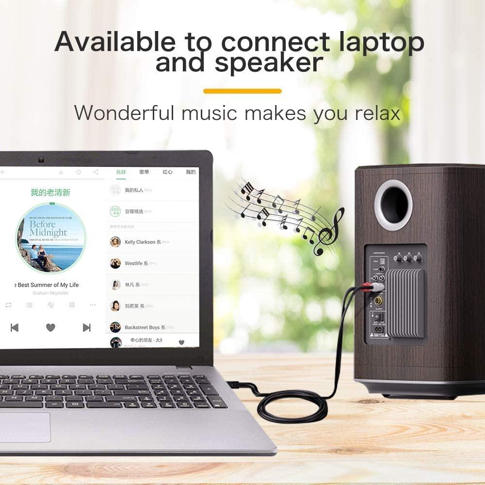 Cable de Audio CHOSEAL 2m 3.5mm a 2 RCA Hi-Fi