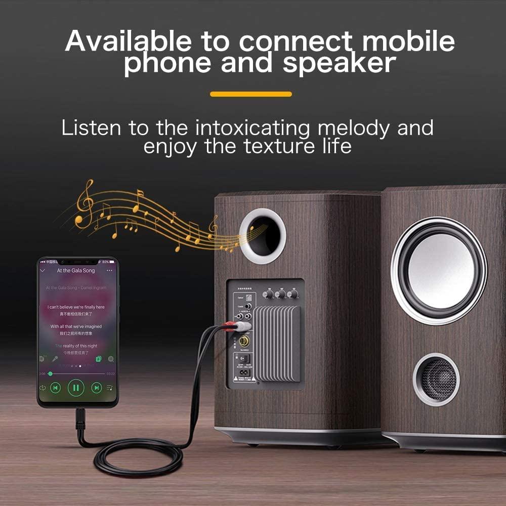 Cable de Audio CHOSEAL 2m 3.5mm a 2 RCA Hi-Fi