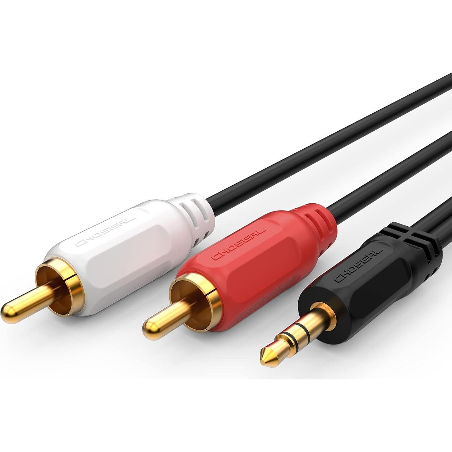 Cable de Audio CHOSEAL 2m 3.5mm a 2 RCA Hi-Fi