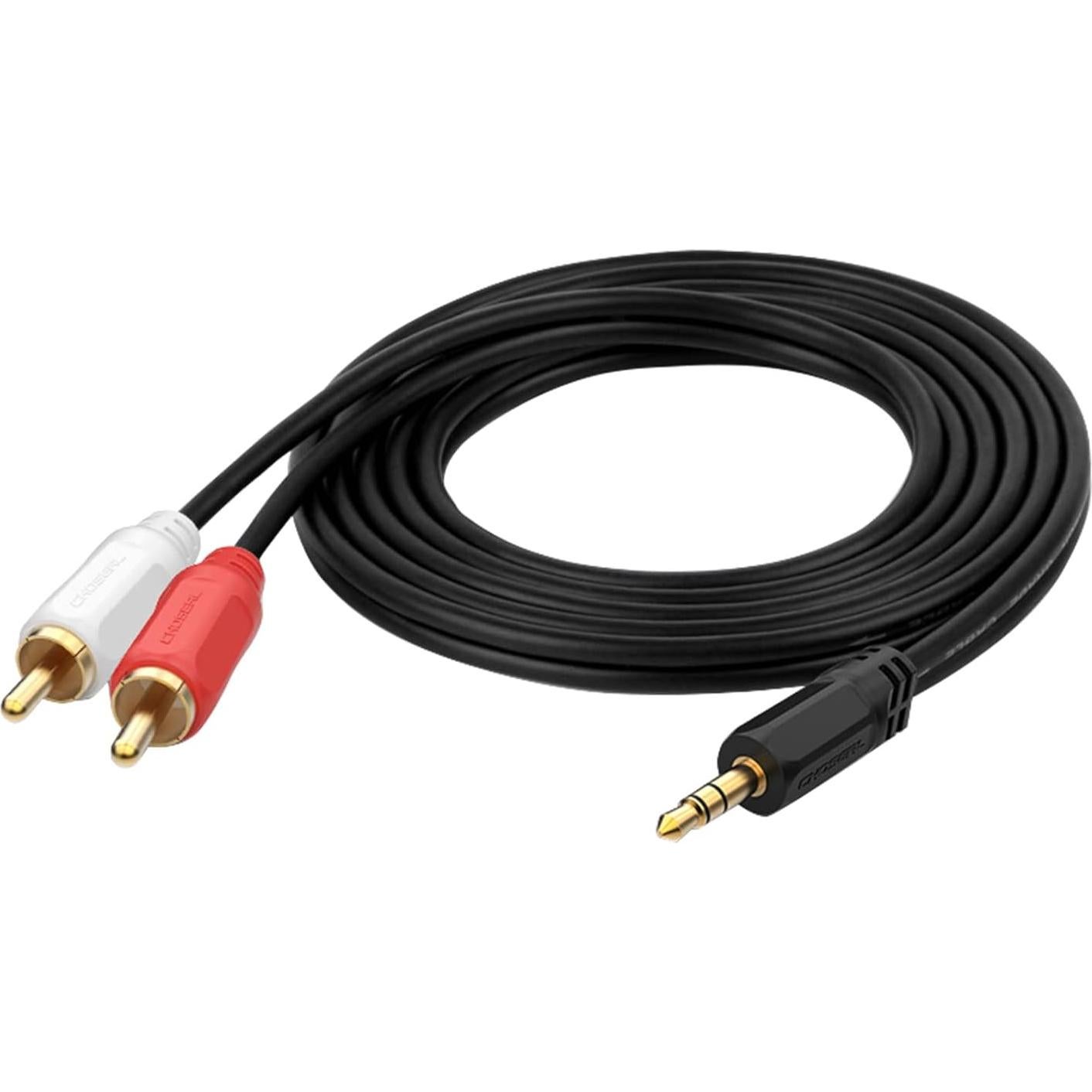 Cable de Audio CHOSEAL 2m 3.5mm a 2 RCA Hi-Fi