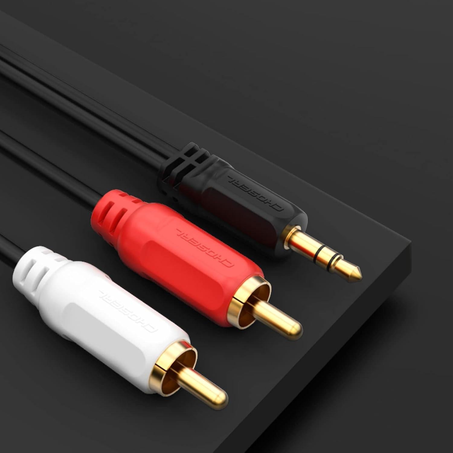 Cable de Audio CHOSEAL 2m 3.5mm a 2 RCA Hi-Fi