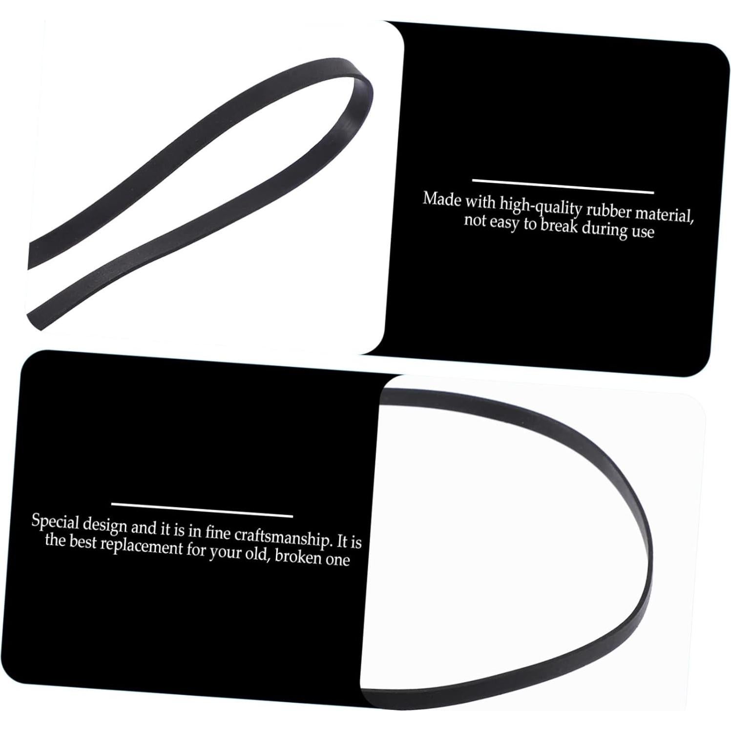 2 Correas de Reemplazo de Goma para Tornamesa KONTONTY 14.8x0.5cm