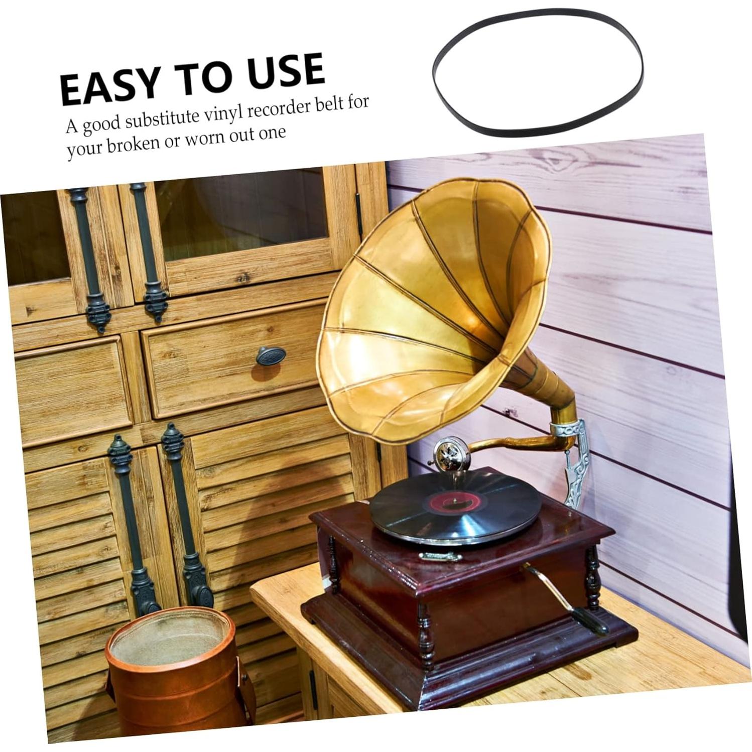 2 Correas de Reemplazo de Goma para Tornamesa KONTONTY 14.8x0.5cm