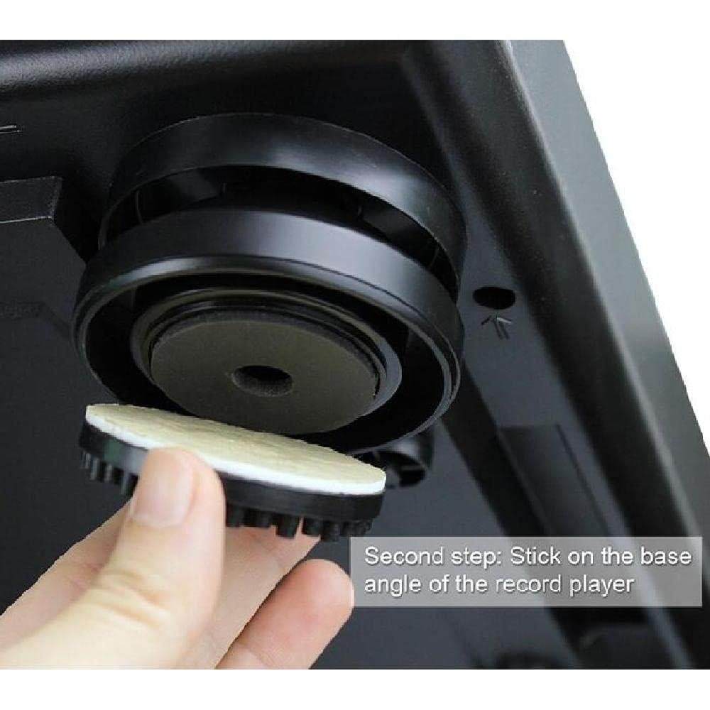 4 Almohadillas de Aislamiento de Goma MOUDOAUER para Tocadiscos