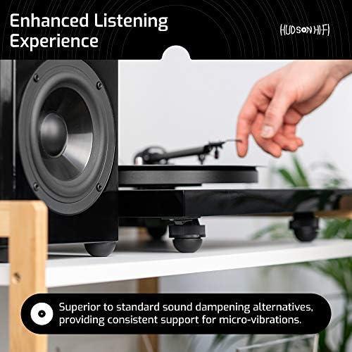 Pies de Aislamiento de Silicona Hudson Hi-Fi - 4 Piezas Antideslizantes