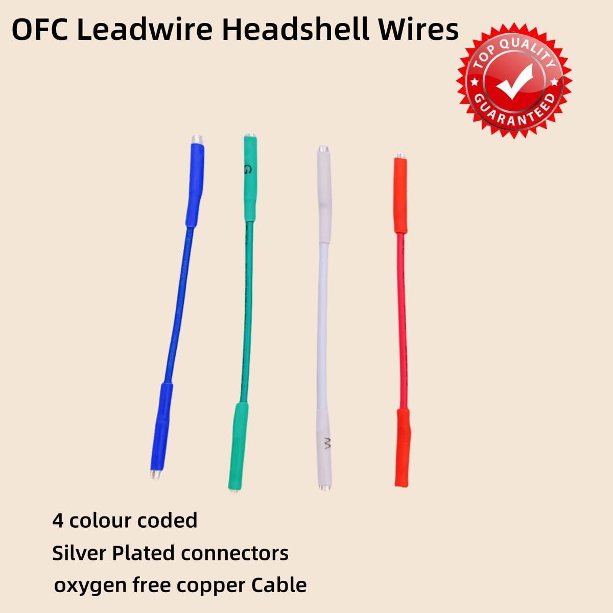 Cables de Cartucho a Cabezal de Giradiscos Plata OFC 50mm