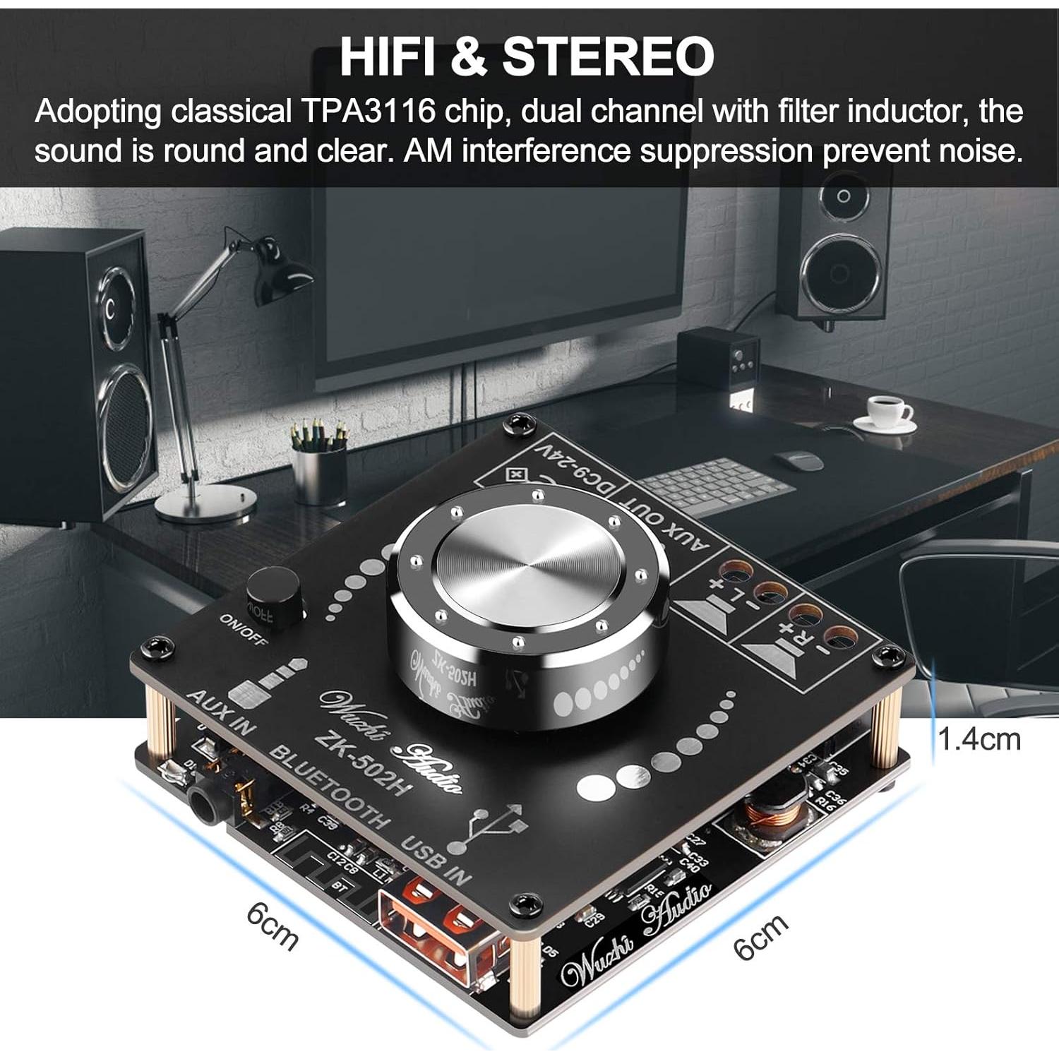 Placa Amplificadora Bluetooth 5.0 MakerHawk 2.0 100W