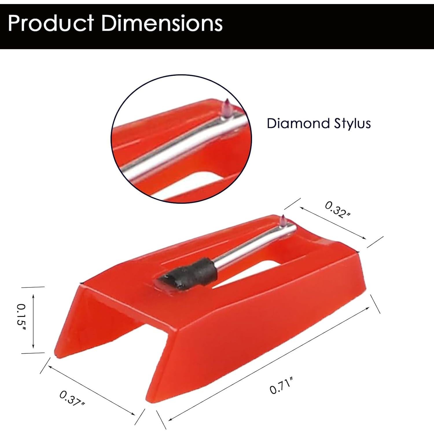 Agujas de Reemplazo para Tocadiscos de Vinilo - 5 Unidades - Alta Calidad