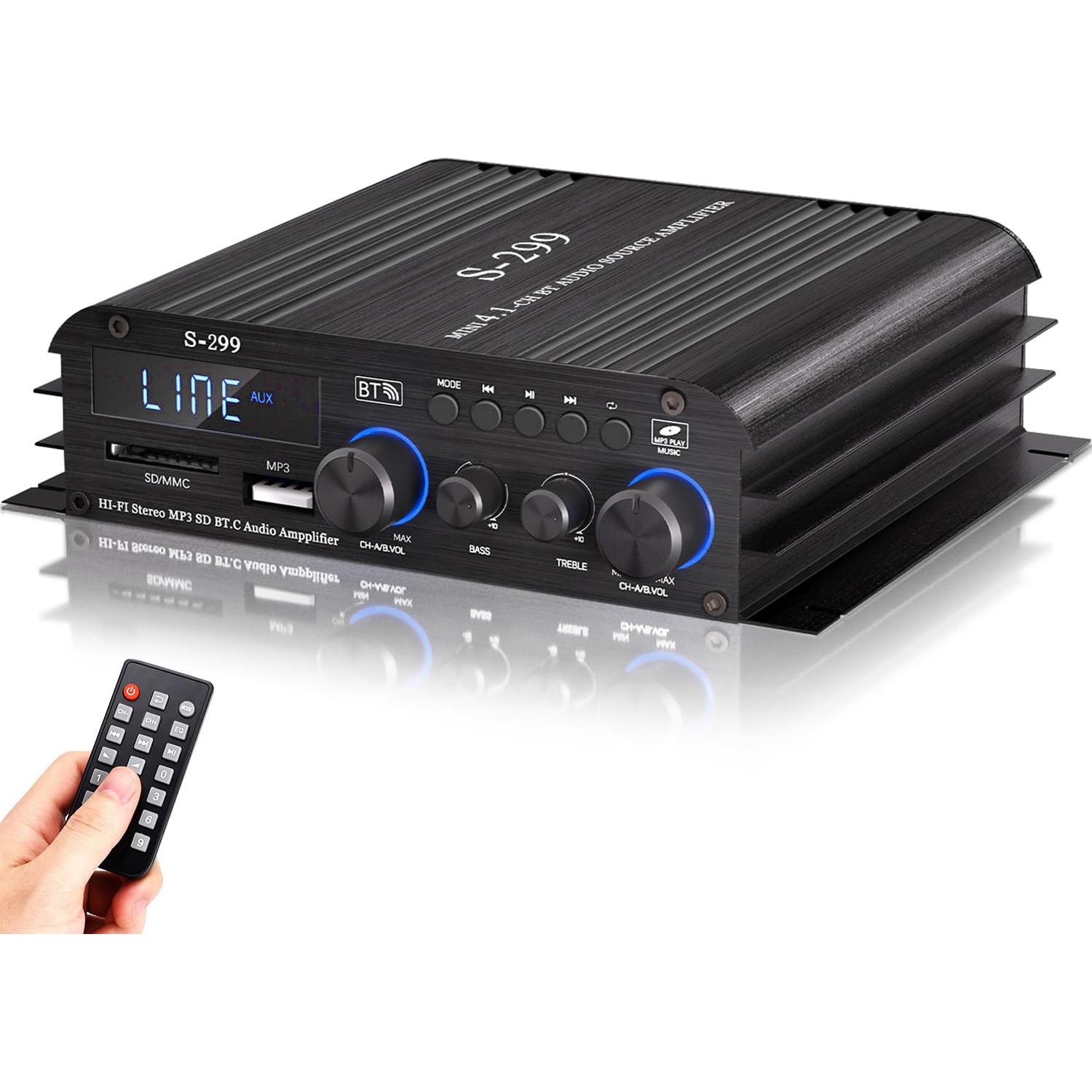 Amplificador de Audio Estéreo Bluetooth Facmogu 298A 300W