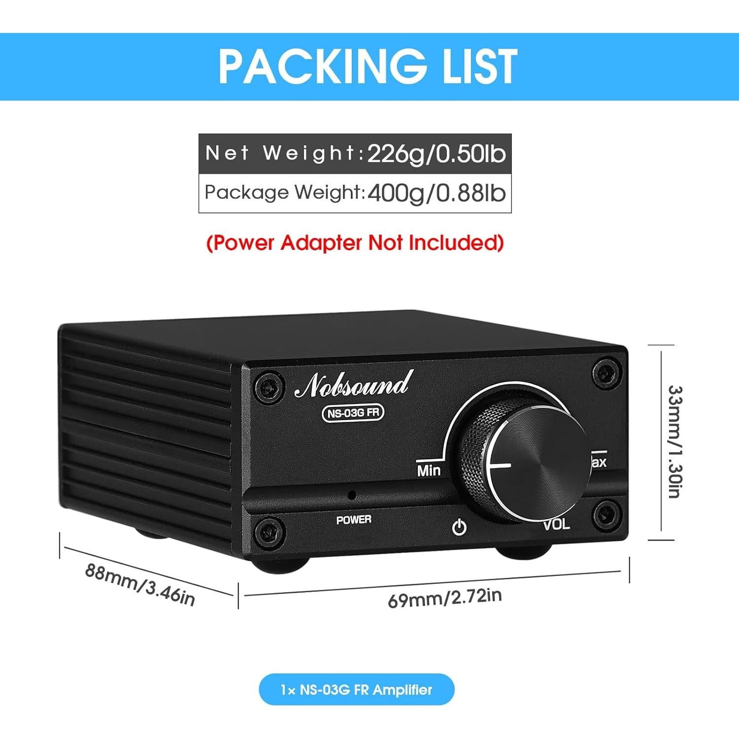 Amplificador de Potencia Mono Nobsound 100W TPA3116D2 25V
