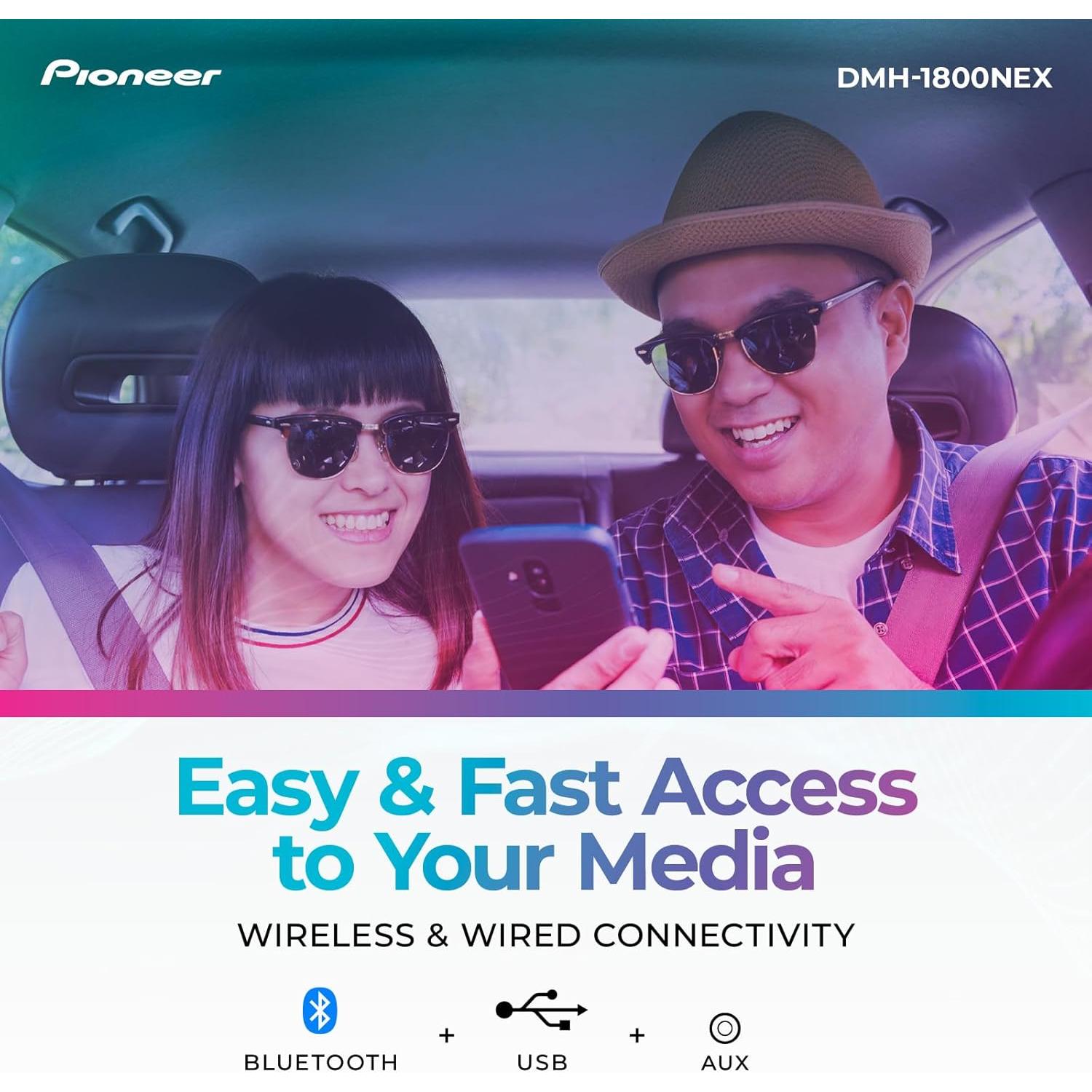 Receptor Multimedia Pioneer DMH-1800NEX Doble DIN 6.8" Bluetooth