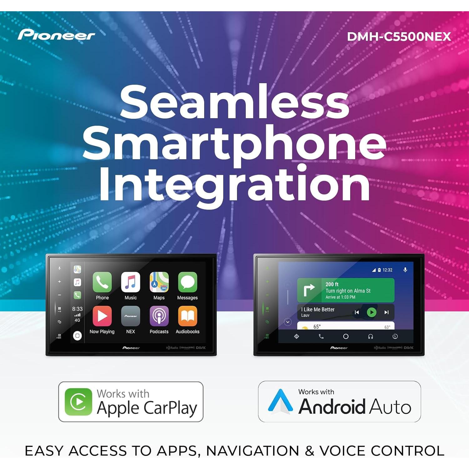 Receptor Multimedia Pioneer DMH-C5500NEX 8" CarPlay Bluetooth