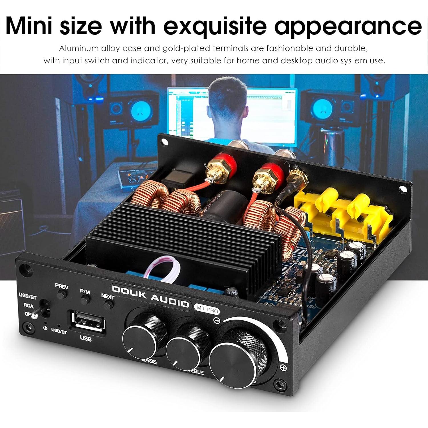 Amplificador Bluetooth Douk Audio M1 PRO 320W 2 Canales