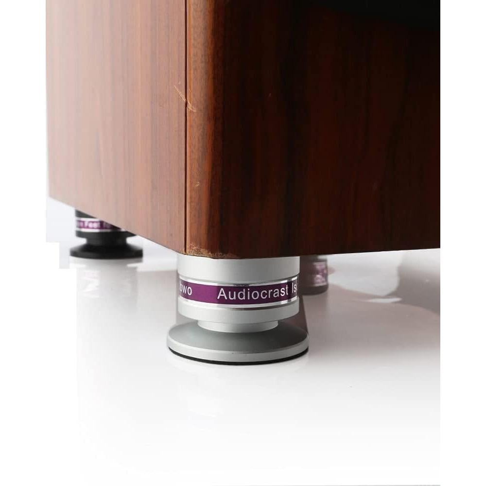 Pies de Aislamiento de Altavoz Tertullus - 4 Pcs Aluminio Plata