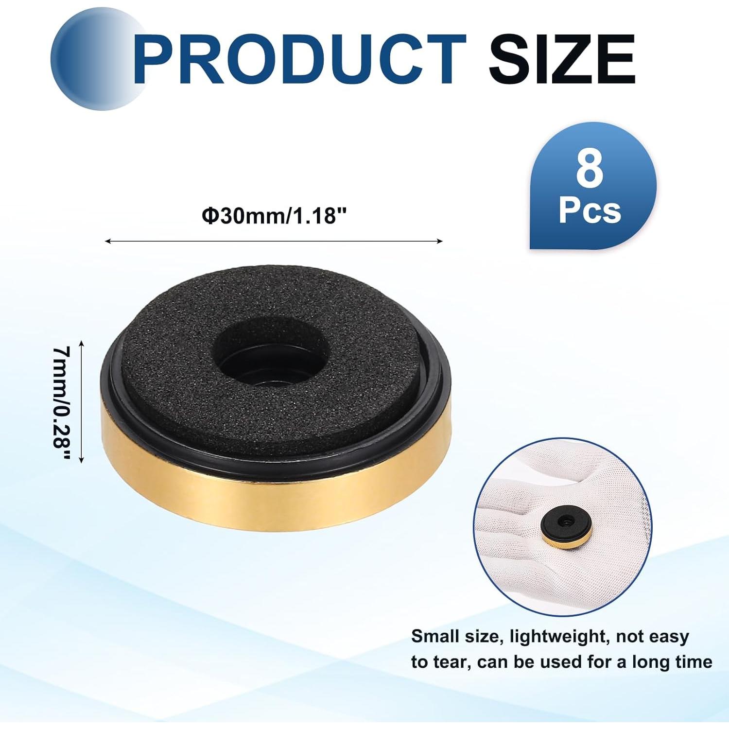 Pies de Aislamiento para Altavoces MECCANIXITY 30mmx7mm Oro - 8 Pcs