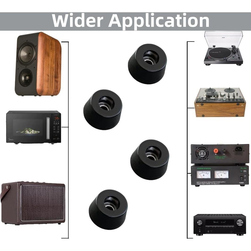 Kit de Pies de Goma Funayama para Altavoces - 4 Piezas Antideslizantes
