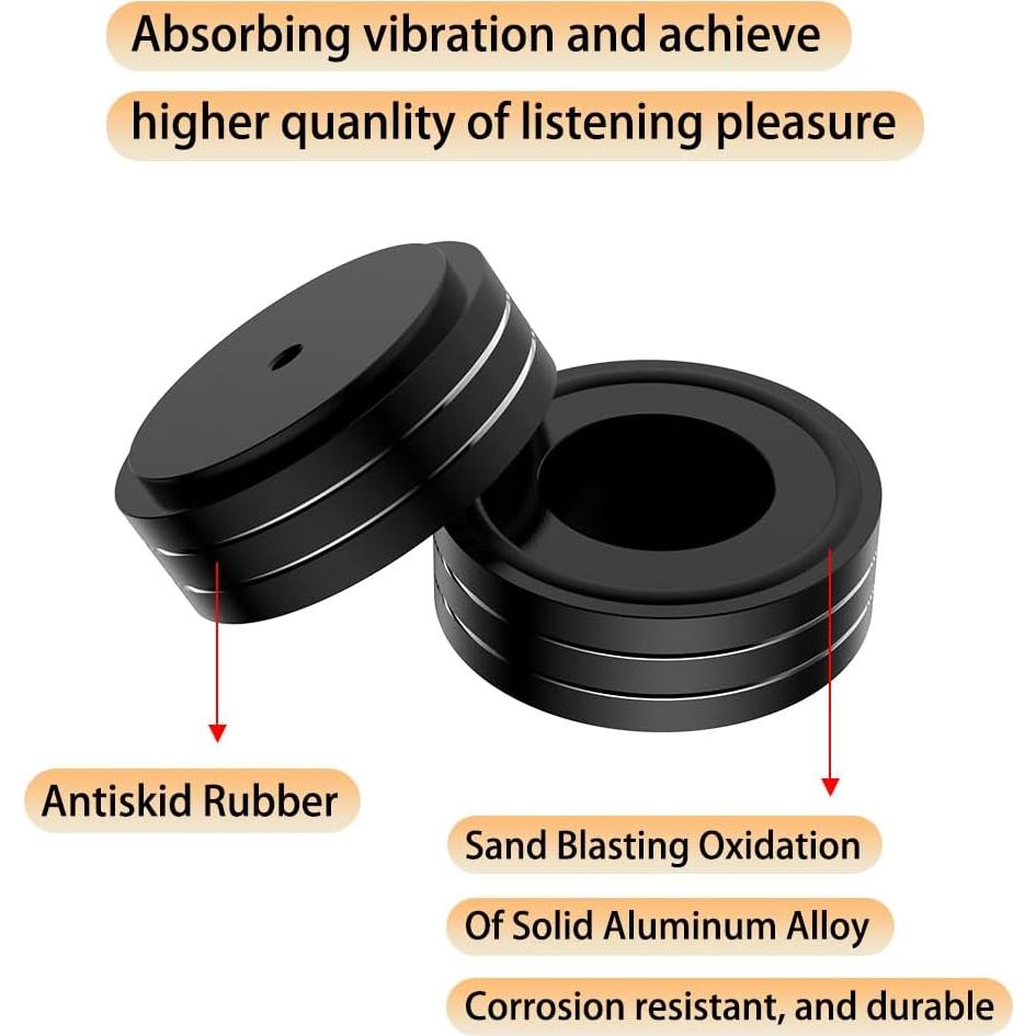 Patas de Aislamiento HiFi Viborg 58mm Aluminio 4 Piezas