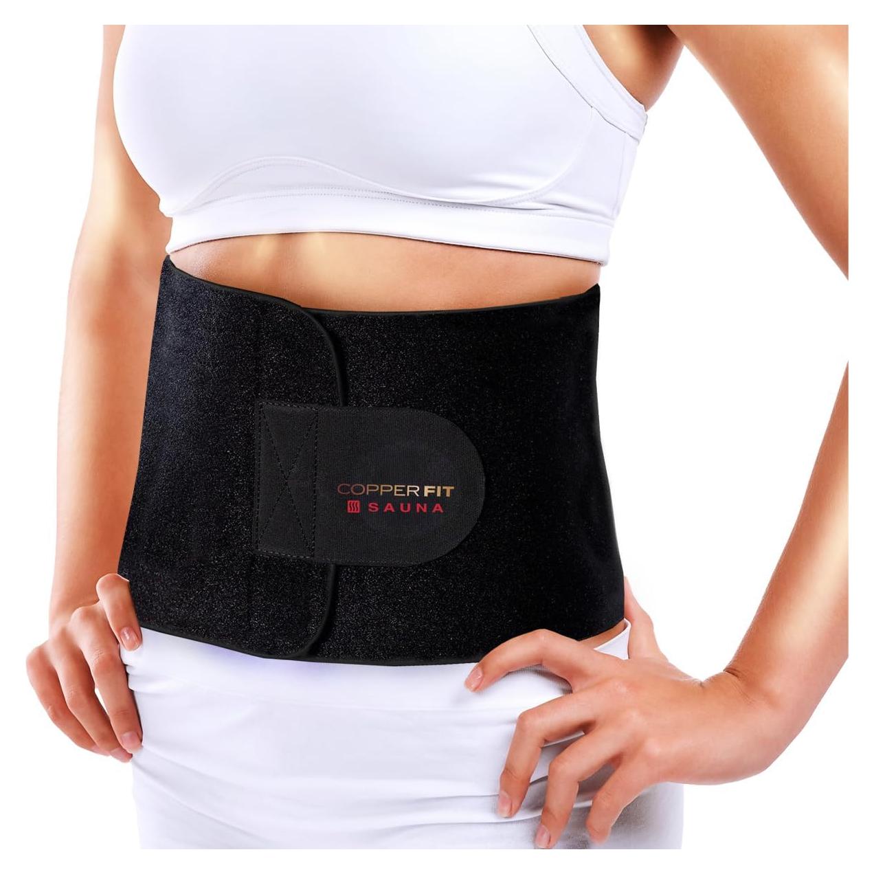 Cinturón Sauna Infrarrojo Copper Fit Unisex - Ajustable, Negro