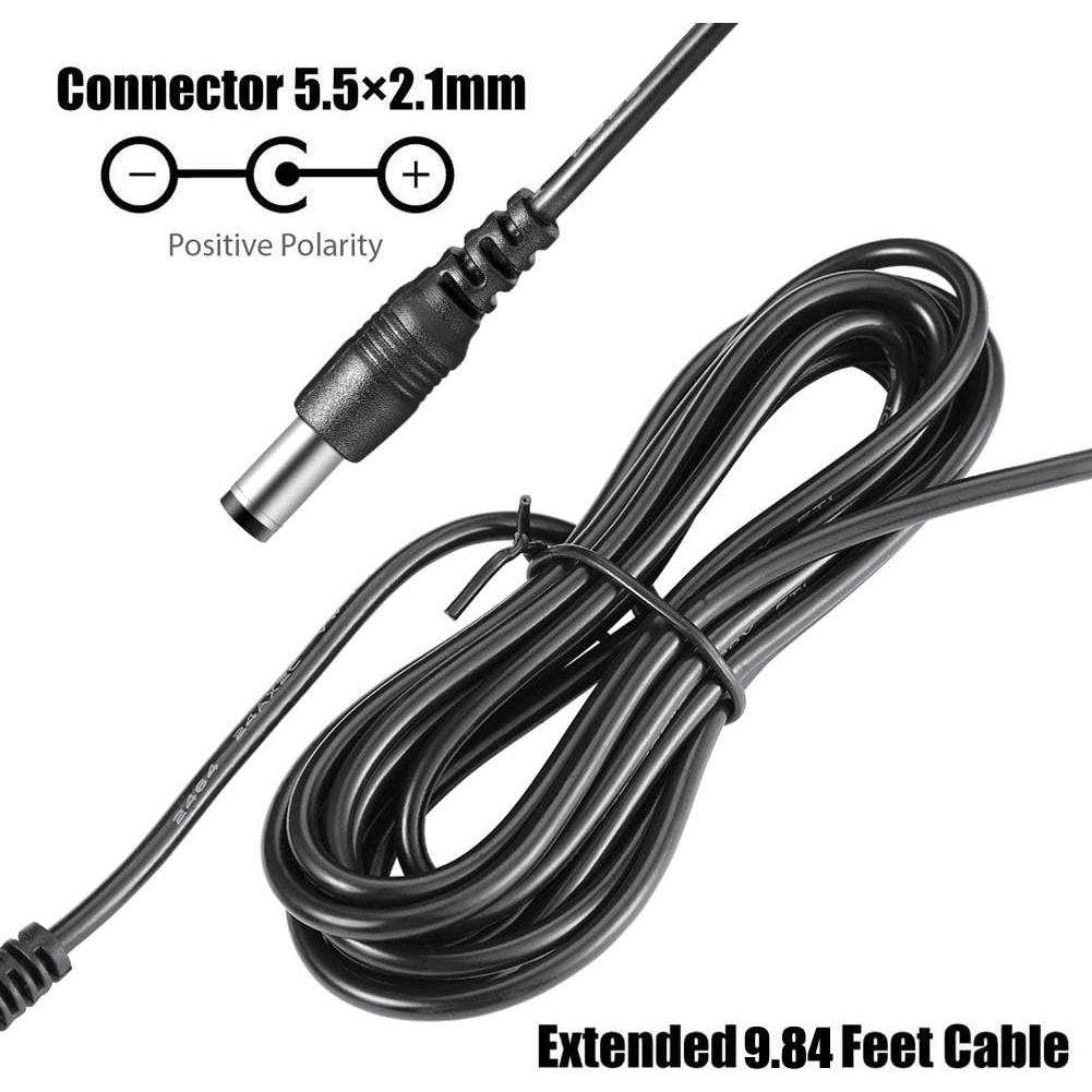 Adaptador de CA 12V 1.5A para Teclados Yamaha 3m