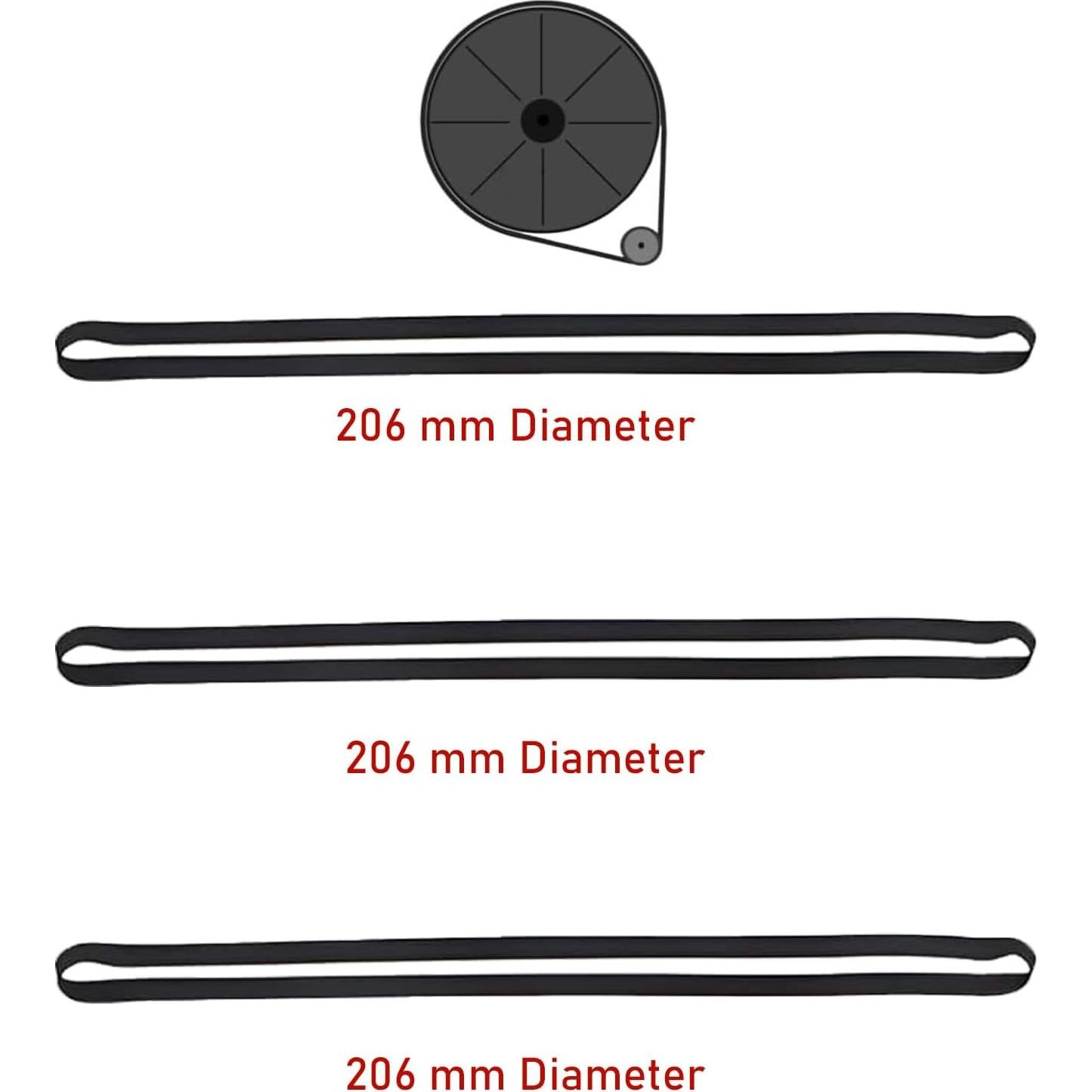 Cinturón de Tocadiscos Horokarda 206 mm - Reemplazo Goma
