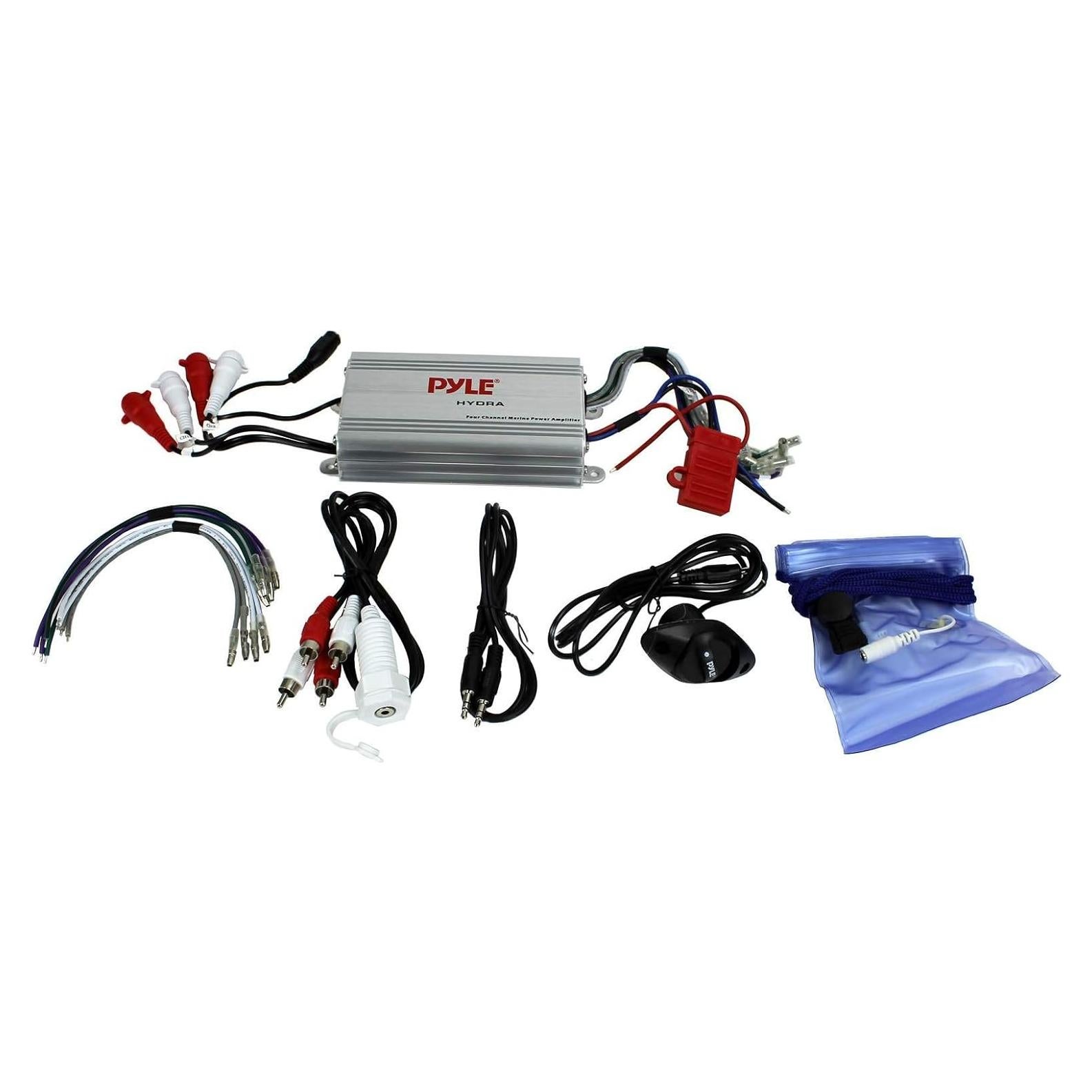 Amplificador Marino Pyle 400W 4 Canales PLMRMP3A Impermeable